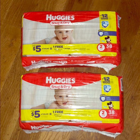 huggies 38 pack size 2